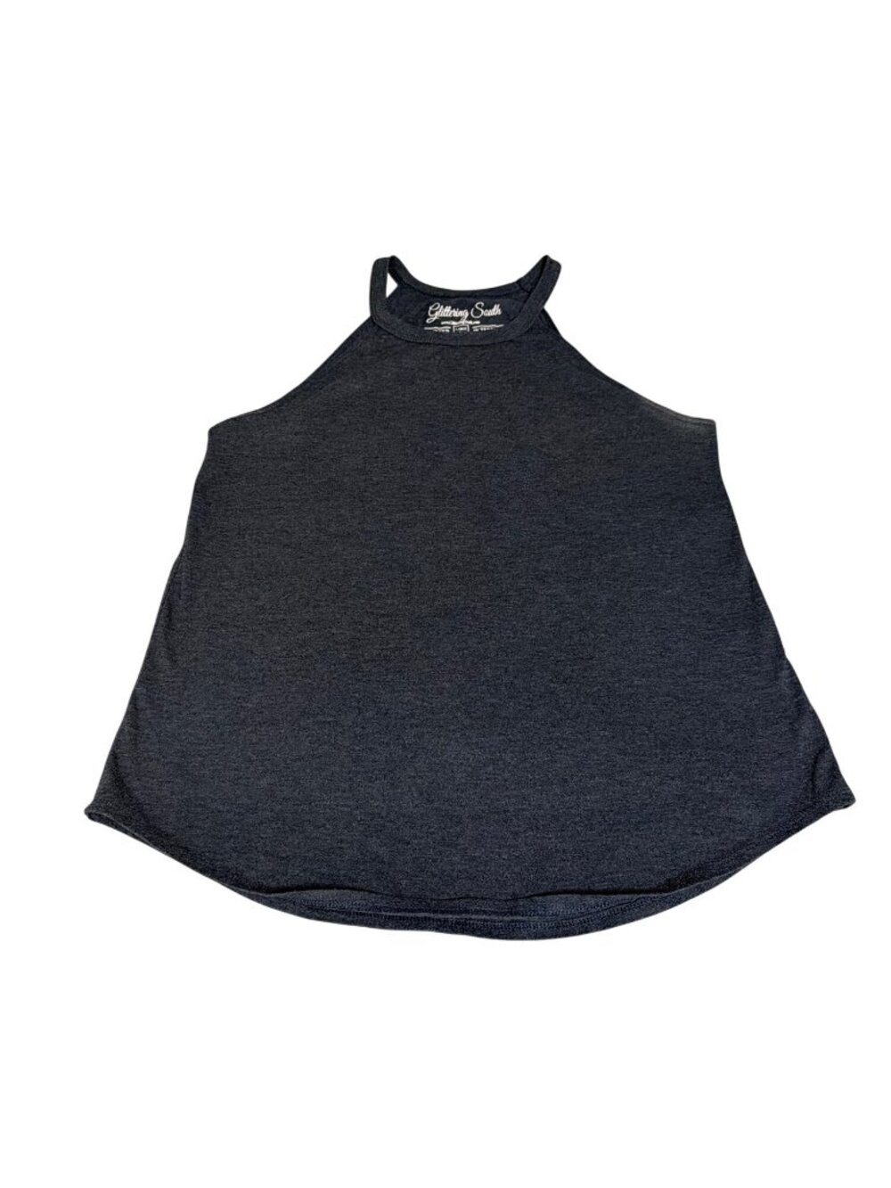 Glittering South Womens Halter Tank Top Large Soft Blend Sleeveless‎ Relaxed Fit